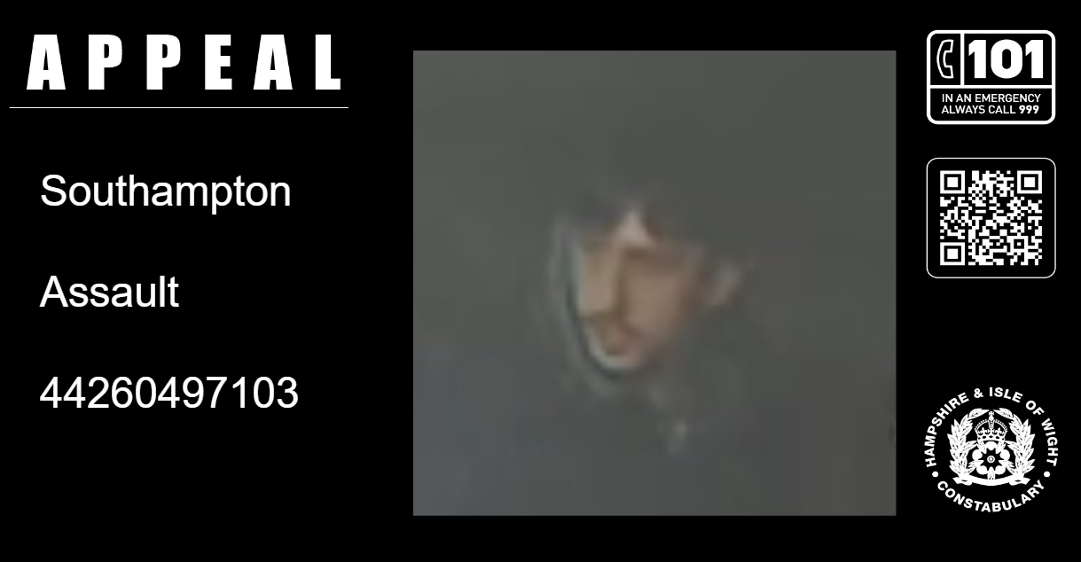 Image issued as part of Southampton assault investigation 