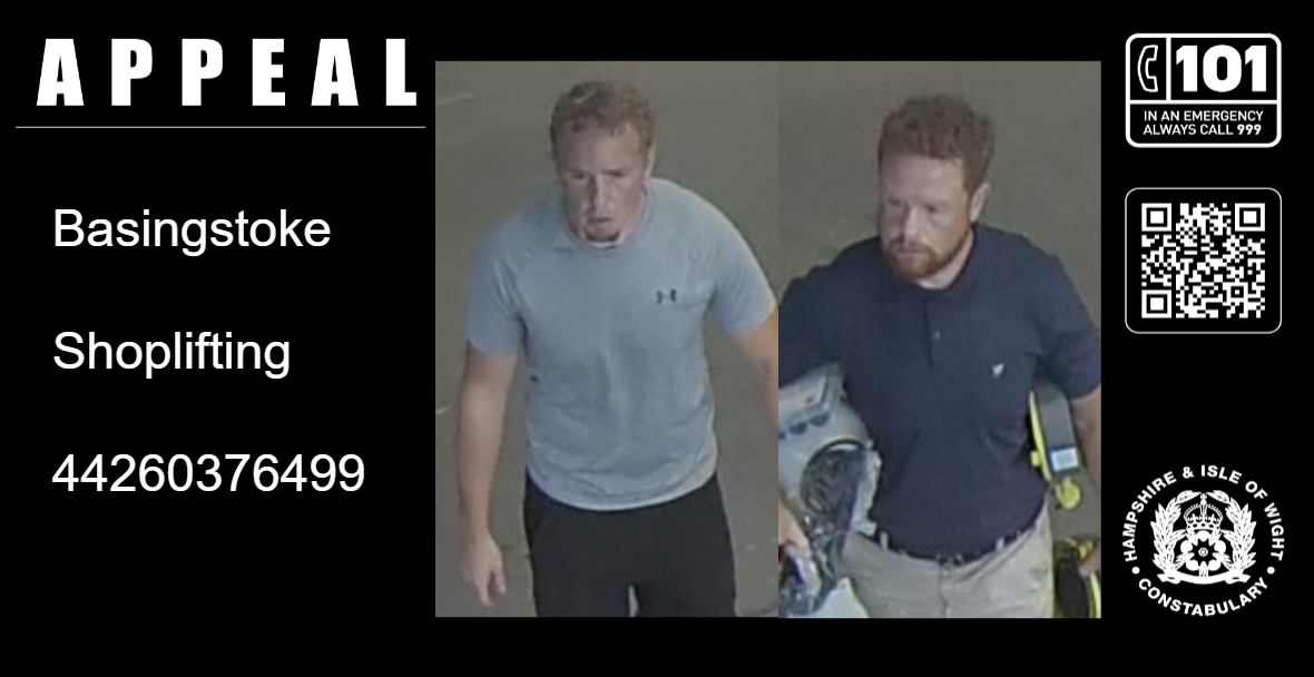 CCTV images issued as part of Basingstoke shoplifting investigation