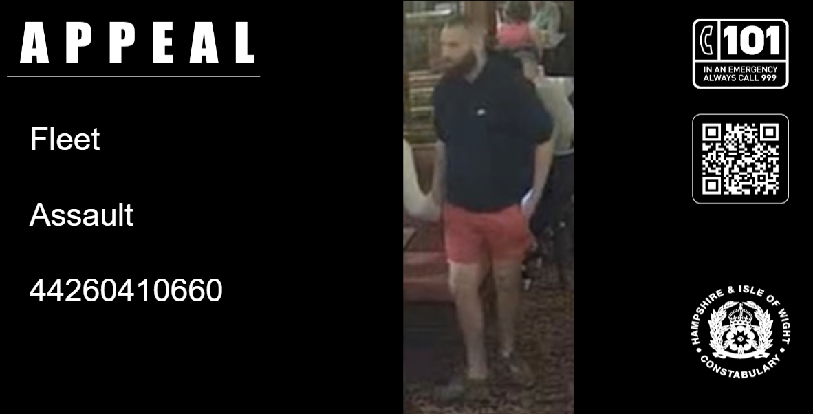 CCTV image issued as part of Fleet assault investigation 