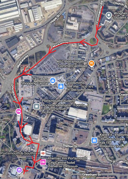 Section Map Key Plans in place to minimise disruption from protests in Portsmouth ...