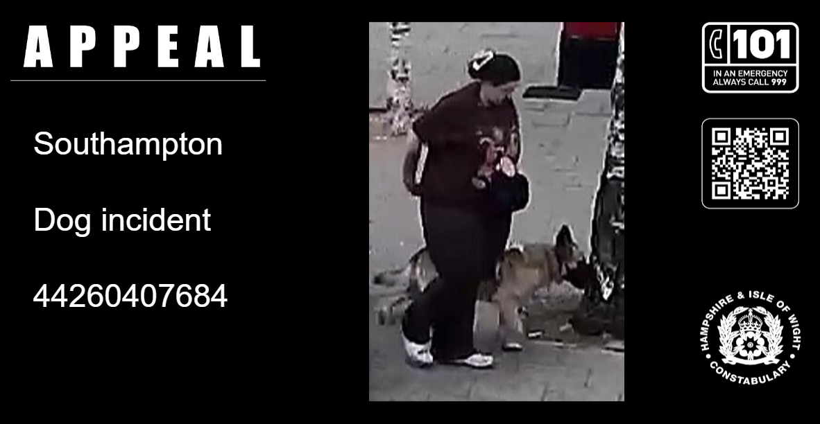 Appeal following report of dog incident in Southampton