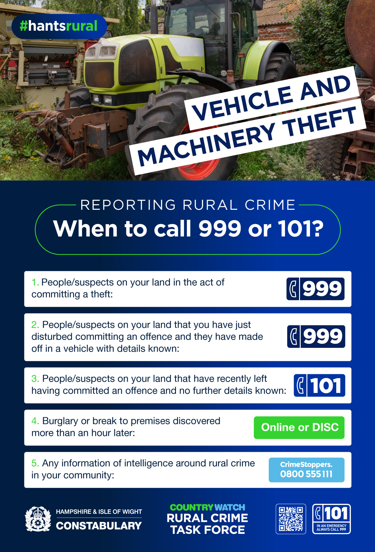 Quad bikes stolen during rural burglaries across Hampshire