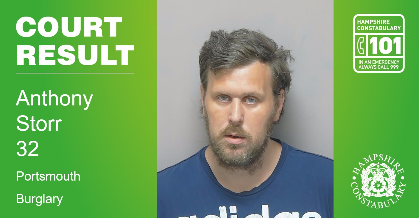 Portsmouth man sentenced to more than two years in prison for burglary