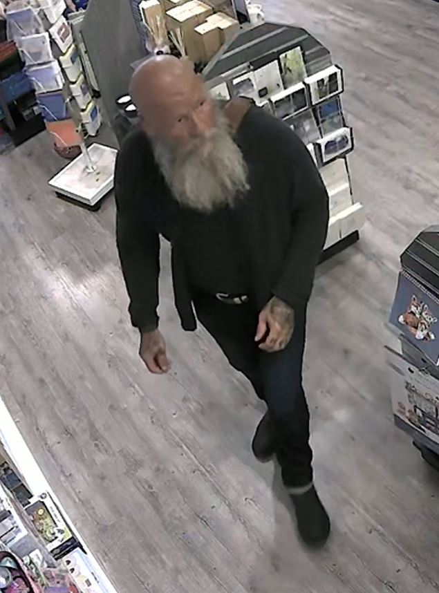 We would like to speak to this man in connection with a shoplifting incident which occurred in Lymington at 2.15pm on Tuesday 26 September.