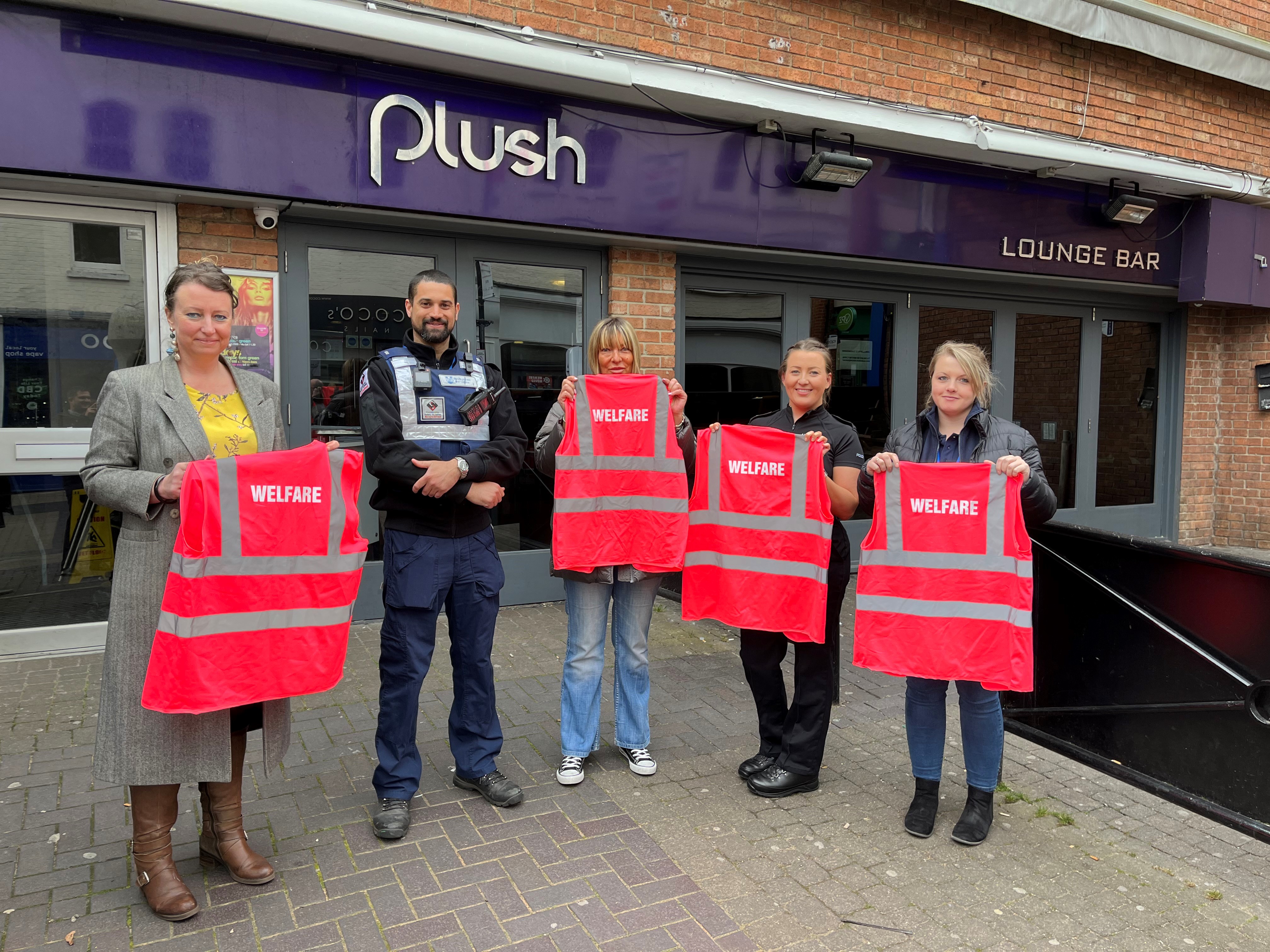 Hampshire Constabulary to hand out 100 new tabards to welfare officers to help people stay safe on a night out