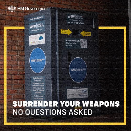 Knife surrender bin